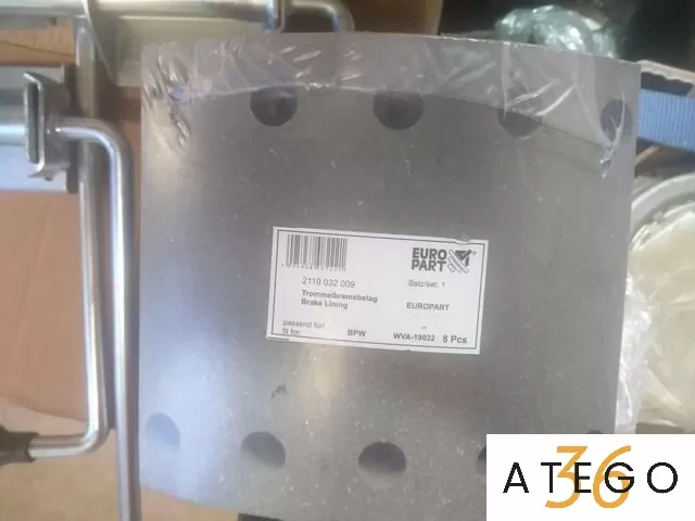 Накладки тормозные ось BPW WVA19032 Тонар EUROPART новые